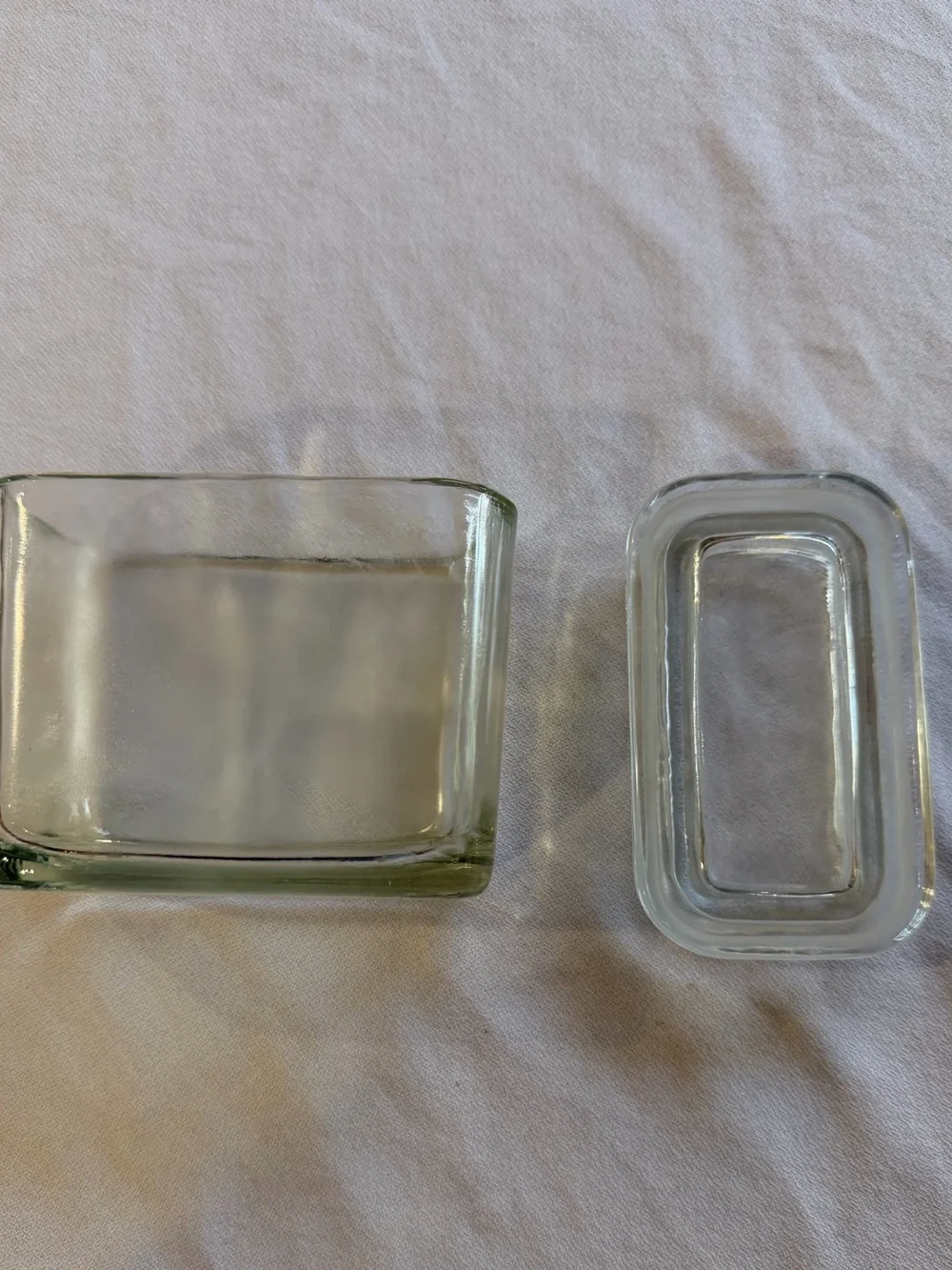 VTG Clear Glass Rectangular Storage Jar with sealed Lid - Transparent